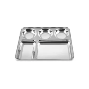 PNB Kitchenmate Stainless Steel 5 in 1 Portion Tray (Round) (Set of 1)