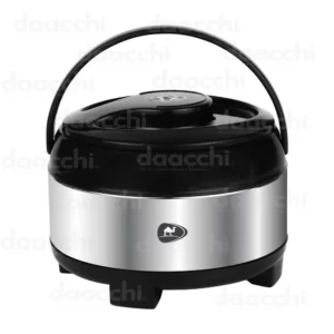 Daacchi Stainless Steel Casserole with Lid | Color- Black, 2 Liter