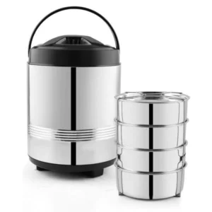 PNB Kitchenmate Daawat Tiffin – 3 Containers – Stainless Steel