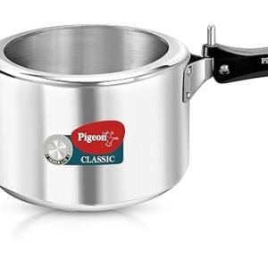 Pigeon by Stovekraft 8 Litre Classic Aluminium Inner Lid Non-Induction base Pressure Cooker BIS Certified