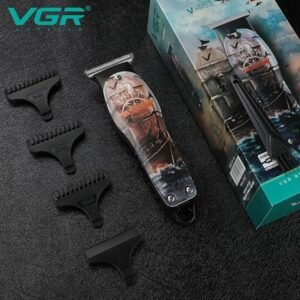 VGR V-953 Professional T-Blade Hair Trimmer for Men, 120 min Runtime with 3 Cutting Guide Combs