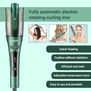 VGR V-583 Professional Electric Hair Curler | Stylish Hair Styling Powerful Automatic Professional Hair Curler | 360° Swivel Cord with 220° C Max Heat Setting