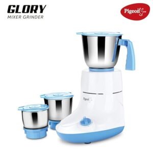 Pigeon by Stovekraft Glory 550 Watt Mixer Grinder with 3 Stainless Steel Jars for Dry Grinding, Wet Grinding and Making Chutney