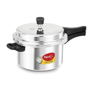 Pigeon by Stovekraft Deluxe Aluminium Outer Lid Pressure Cooker, 5 Litres