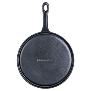 Wonderchef Forza Cast-Iron 25 cm Dosa Tawa Pan | Pre-Seasoned Cookware | Induction Friendly | 3.8 mm|