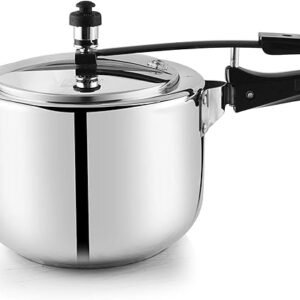 Kitchenmate Cookinox Stainless Steel Pressure Cooker with Induction Base Capacity: 5 LTR