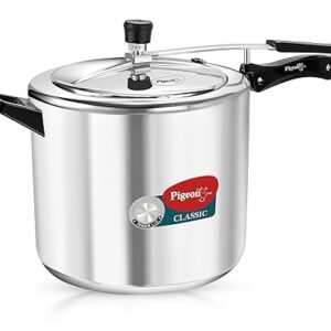 Pigeon by Stovekraft 12 Litre Classic Aluminium Inner Lid Non-Induction base Pressure Cooker BIS Certified